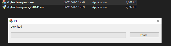 P1 executable says Download /posts/malware-skylanders-giants-pc/P1-downloading.png